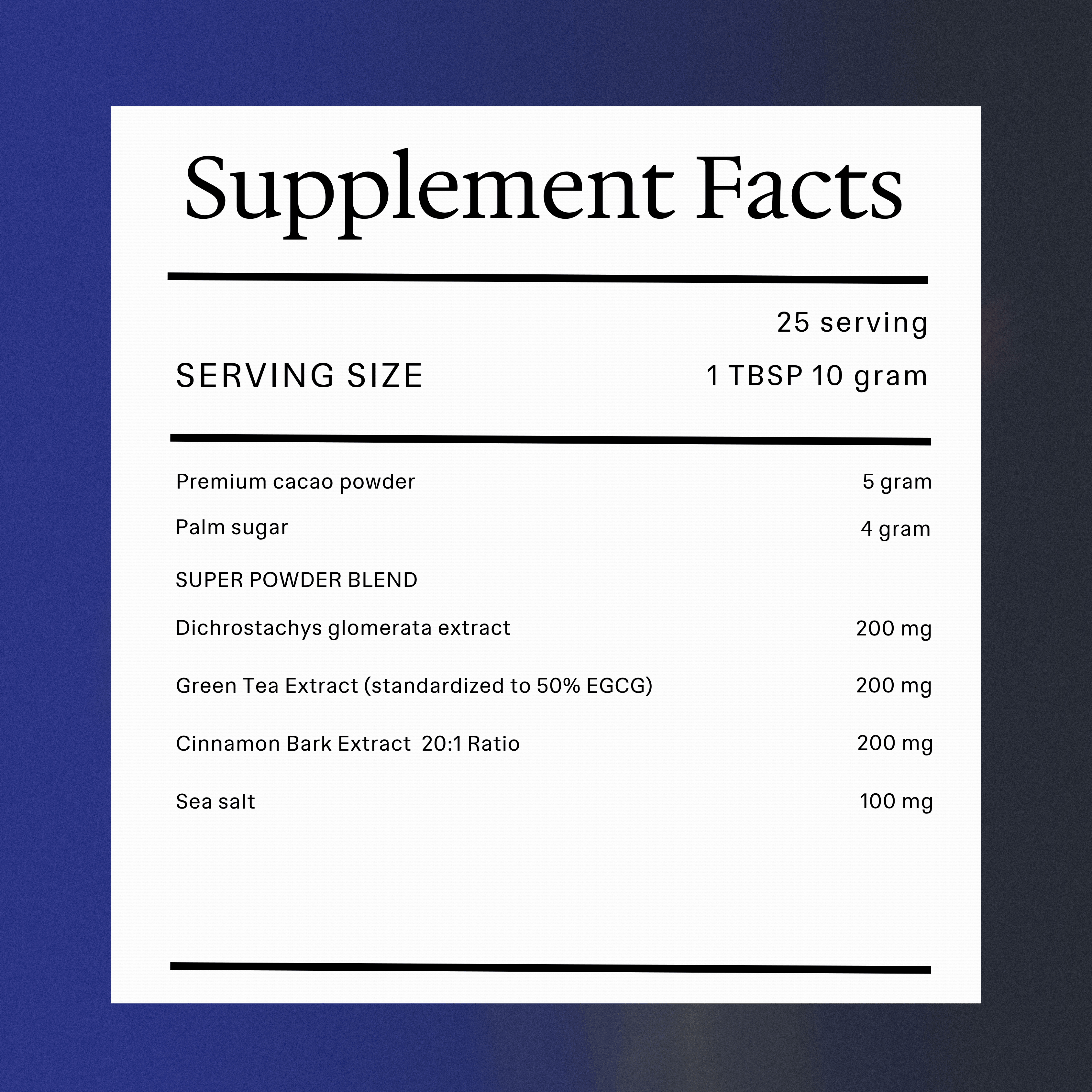 Super Powder Metabolism